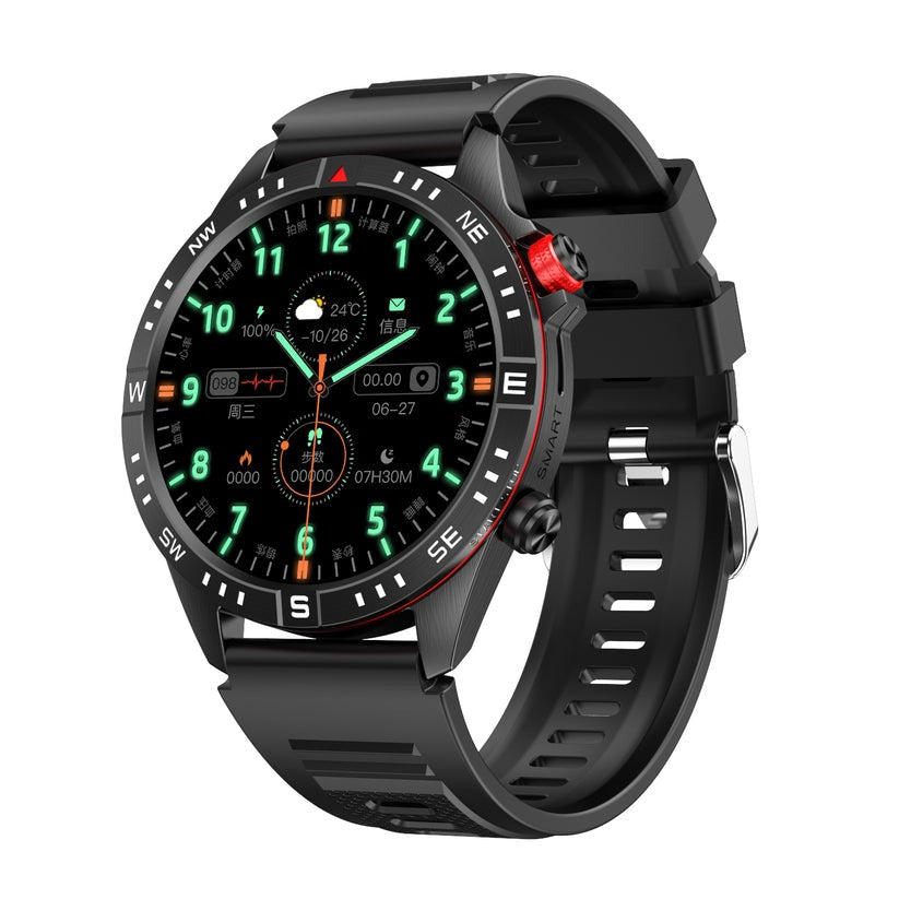 Reloj inteligente Bearscome con brújula Bluetooth, control del nivel de azúcar en sangre, presión arterial y oxígeno en sangre