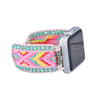 Correa de reloj tejida de nailon estilo boho  - Rosa