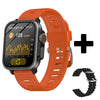 Reloj inteligente BEARSCOME VEE con llamadas Bluetooth, ECG/EKG, oxígeno en sangre, monitoreo del sueño y música  - Silicona Naranja