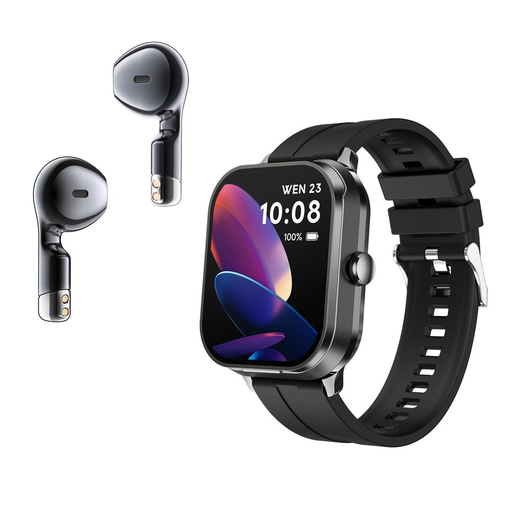 BEARSCOME D8 PRO EQUIPADO CON AURICULARES DUAI RELOJ INTELIGENTE CON MONITOREO DE FRECUENCIA CARDÍACA, OXÍGENO EN SANGRE, PRESIÓN ARTERIAL Y SUEÑO