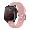 Reloj inteligente BEARSCOME VEE con llamadas Bluetooth, ECG/EKG, oxígeno en sangre, monitoreo del sueño y música - Silicona Rosa