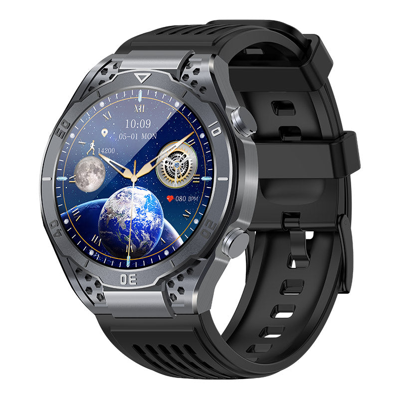 BEARSCOME Reloj inteligente con pantalla grande de alta definición, control del ritmo cardíaco y del azúcar en sangre, Bluetooth