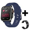 Reloj inteligente BEARSCOME VEE con llamadas Bluetooth, ECG/EKG, oxígeno en sangre, monitoreo del sueño y música  - Silicona Azul