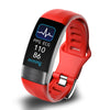 Pulsera inteligente con monitorización de oxígeno en sangre y ECG BEARSCOME P11  - Silicona roja