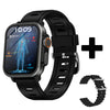 Reloj inteligente BEARSCOME VEE con llamadas Bluetooth, ECG/EKG, oxígeno en sangre, monitoreo del sueño y música  - Silicona negra
