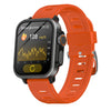 Reloj inteligente deportivo resistente BEARSCOME VEE PRO para monitorización de la composición corporal, ECG, azúcar en sangre, presión arterial y frecuencia cardíaca - VEE Silicona Naranja