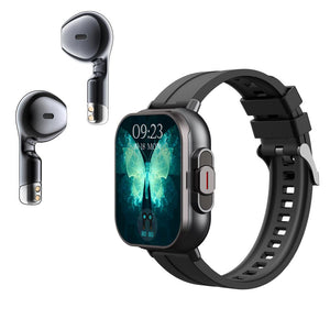 BEARSCOME D8 EQUIPADO CON AURICULARES DUAI RELOJ INTELIGENTE CON CONTROL DE FRECUENCIA CARDÍACA, OXÍGENO EN SANGRE, PRESIÓN ARTERIAL Y SUEÑO