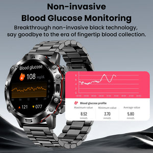 Reloj inteligente deportivo de alta gama Bearscome PRO 3 con control del nivel de azúcar en sangre, ECG/EKG y HD