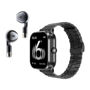 BEARSCOME D8 PRO EQUIPADO CON AURICULARES DUAI RELOJ INTELIGENTE CON MONITOREO DE FRECUENCIA CARDÍACA, OXÍGENO EN SANGRE, PRESIÓN ARTERIAL Y SUEÑO