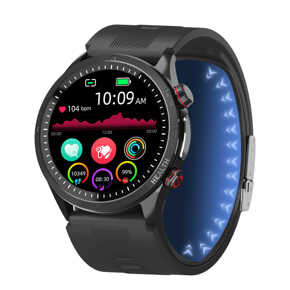 Bearscome Max 5 High Precision Air Pump Blood Pressure ECG Blood Sugar Blood Oxygen Monitoring SmartWatch