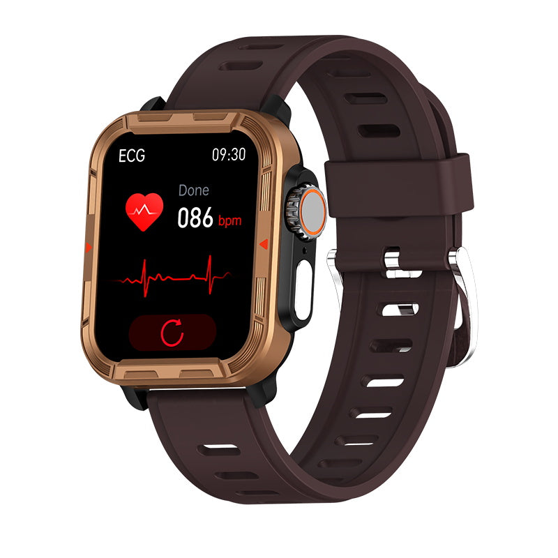 Reloj inteligente BEARSCOME VEE con llamadas Bluetooth, ECG/EKG, oxígeno en sangre, monitoreo del sueño y música 