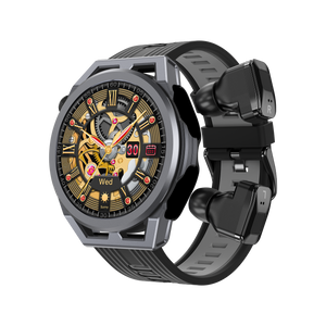 Reloj inteligente BEARSCOME BCN1 con auriculares TWS, auriculares inalámbricos Bluetooth, monitorización de la presión arterial y frecuencia cardíaca