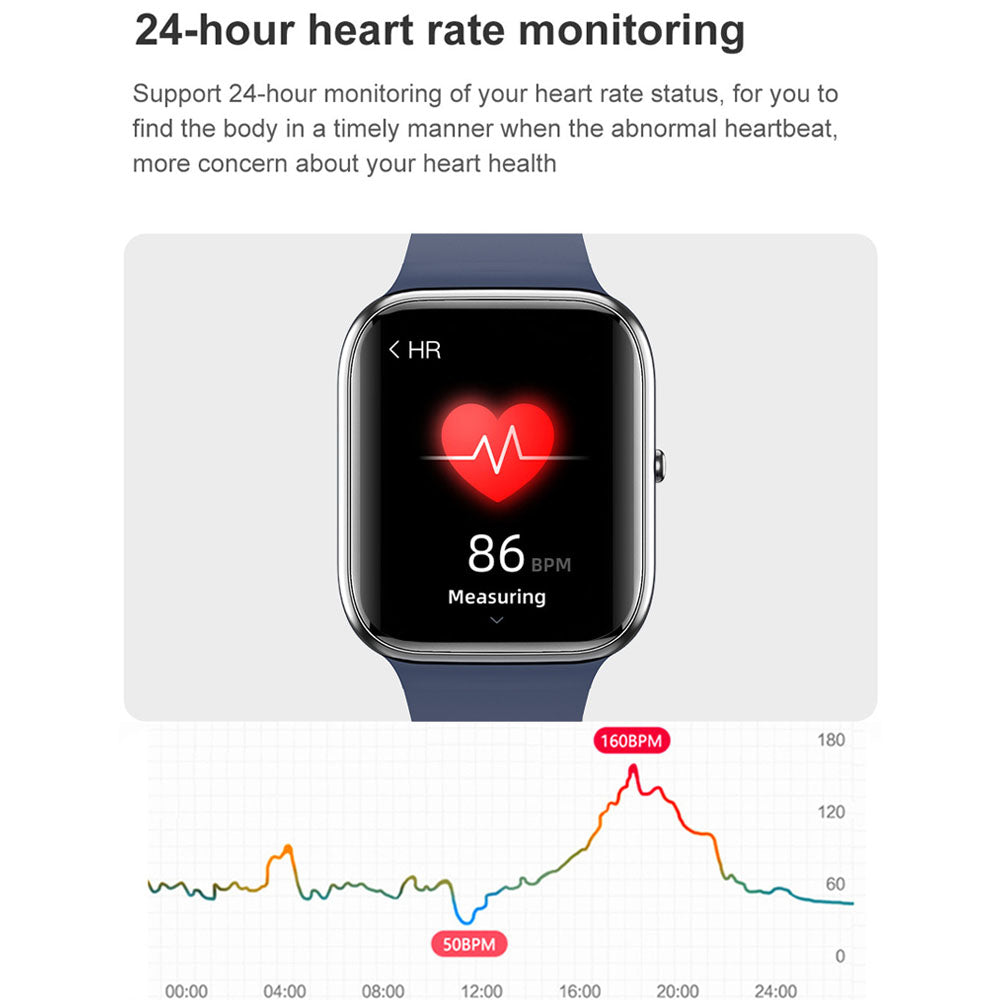 BEARSCOME BCY9Pro Presión Arterial Ritmo Cardíaco Oxígeno en Sangre Monitoreo de Azúcar en Sangre Bluetooth Hablar Reproducir Música Salud Reloj Inteligente A Prueba de agua 