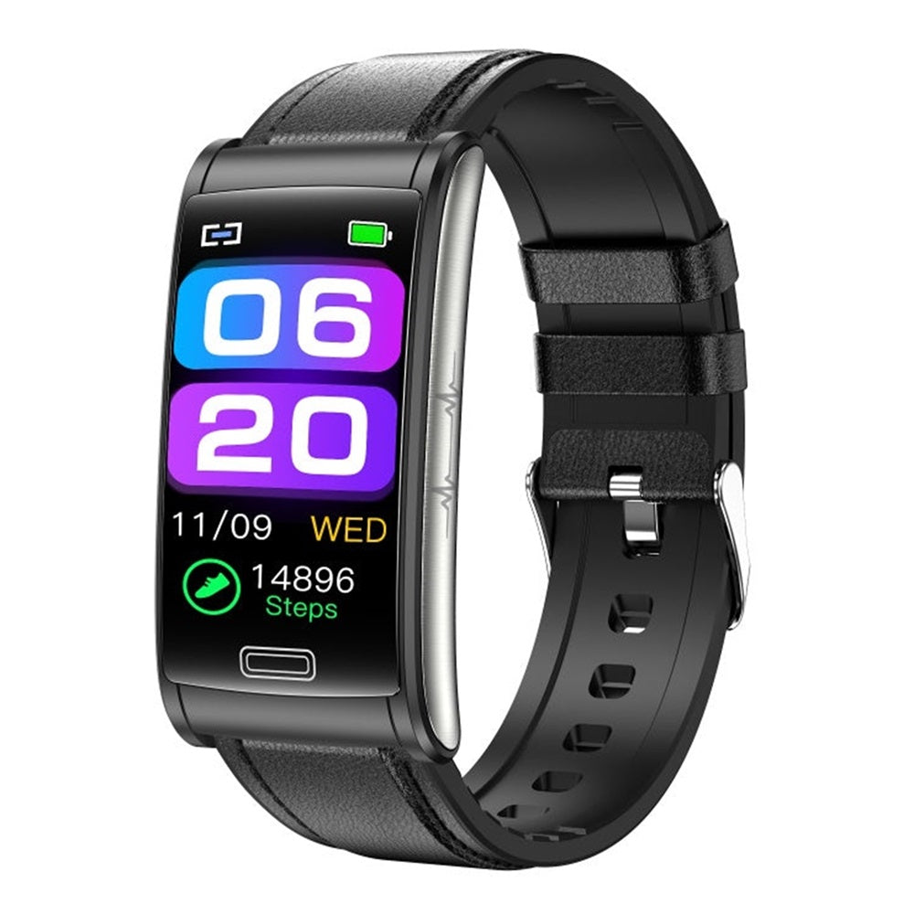 BCBEARSCOME E600 ECG HRV Glucosa en sangre Presión arterial Oxígeno en sangre Detección de sueño HD Bluetooth Pulsera inteligente