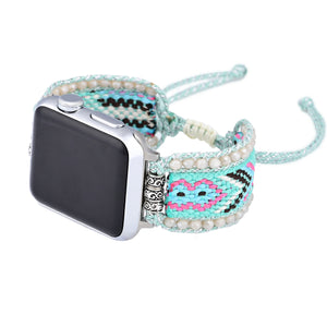 Correa de reloj tejida de nailon estilo boho