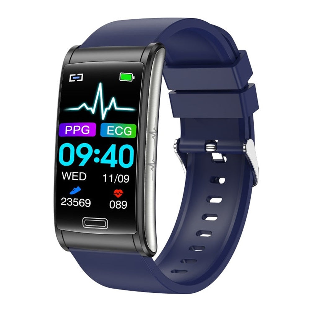 BCBEARSCOME E600 ECG HRV Glucosa en sangre Presión arterial Oxígeno en sangre Detección de sueño HD Bluetooth Pulsera inteligente