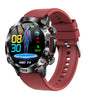Reloj inteligente deportivo de alta gama Bearscome PRO 3 con control del nivel de azúcar en sangre, ECG/EKG y HD  - Silicona roja