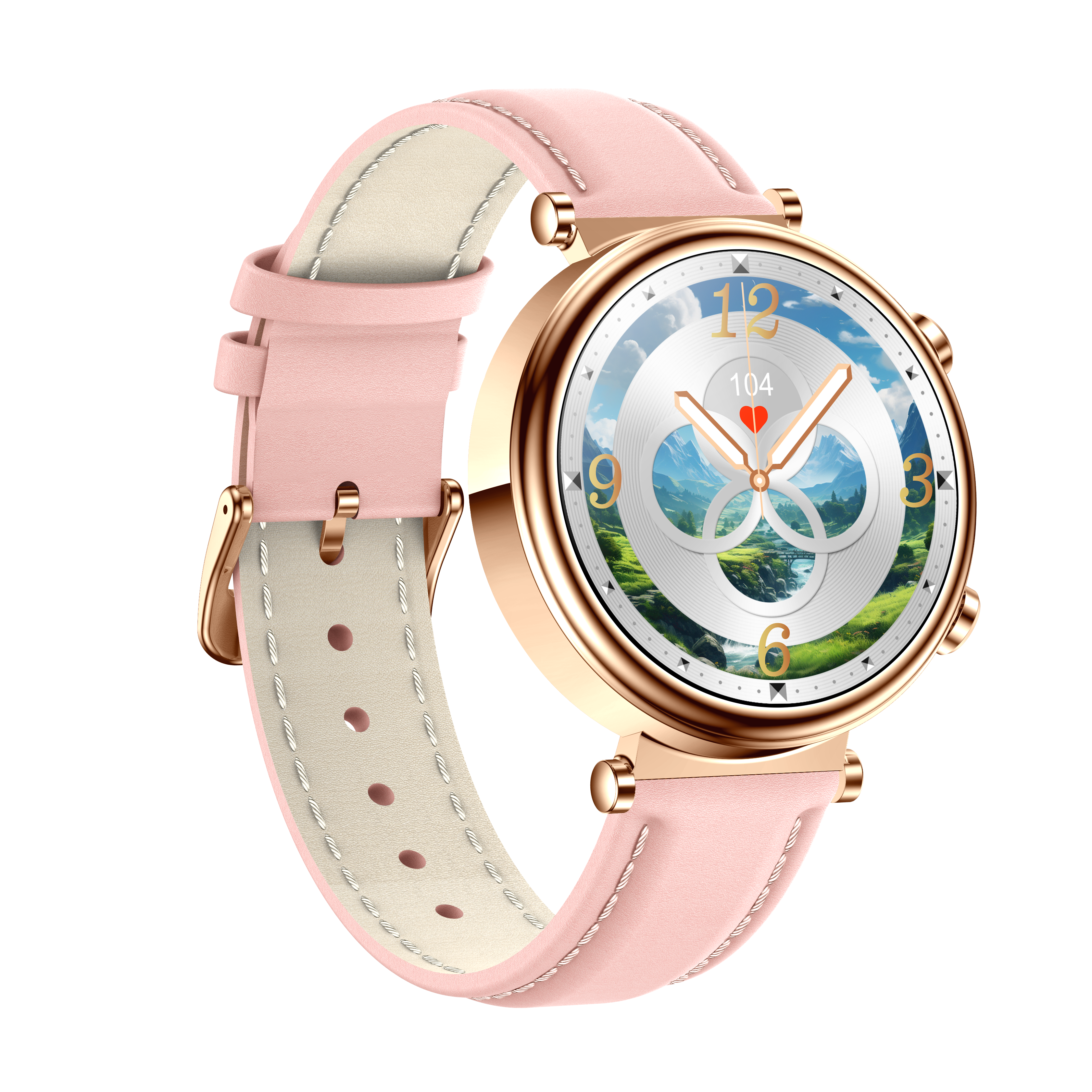 Reloj inteligente Bearscome 2024 Watch 4 Pro para mujer, con monitor de glucosa en sangre, lípidos, presión arterial y oxígeno en sangre 