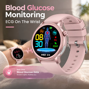 BEARSCOME PRO 7 ECG de azúcar en sangre, 30 segundos, microexamen inteligente, monitoreo de oxígeno en sangre, reloj inteligente de salud 