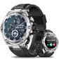 Reloj inteligente multideporte con Bluetooth, llamadas, mensajes, presión arterial, frecuencia cardíaca y oxígeno en sangre, de grado militar de Bearscome 