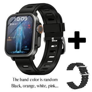 Reloj inteligente BEARSCOME VEE con llamadas Bluetooth, ECG/EKG, oxígeno en sangre, monitoreo del sueño y música 