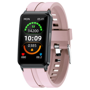 Reloj inteligente BEARSCOME BCEP01 con monitorización de ECG y frecuencia cardíaca, SpO2/sueño, música, resistente al agua, recepción de mensajes/llamadas, para mujeres