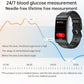 Pulsera inteligente BCBEARSCOME BCE600 con Bluetooth, ECG de 3 derivaciones, HRV, glucosa en sangre, presión arterial, oxígeno en sangre y detección del sueño