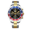 Reloj inteligente casual con llamadas Bluetooth y detección de frecuencia cardíaca y presión arterial de Bearscome para 2024 - Azul/Rojo/Oro